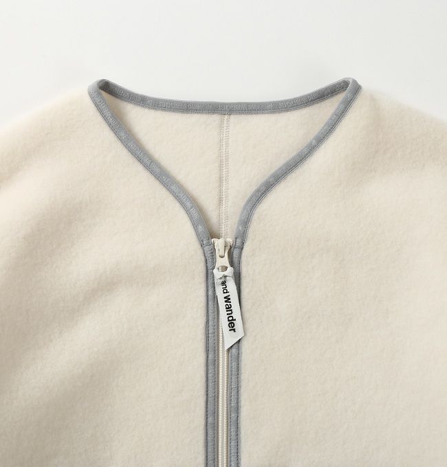 and wander / wool fleece cardigan