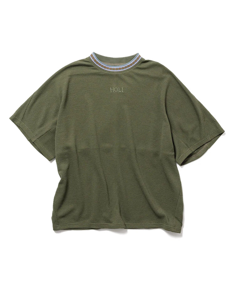 NANGA / RINGER COLLAR PANEL TEE