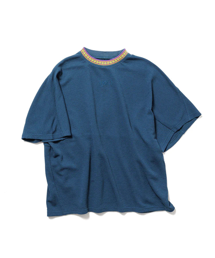 NANGA / RINGER COLLAR PANEL TEE