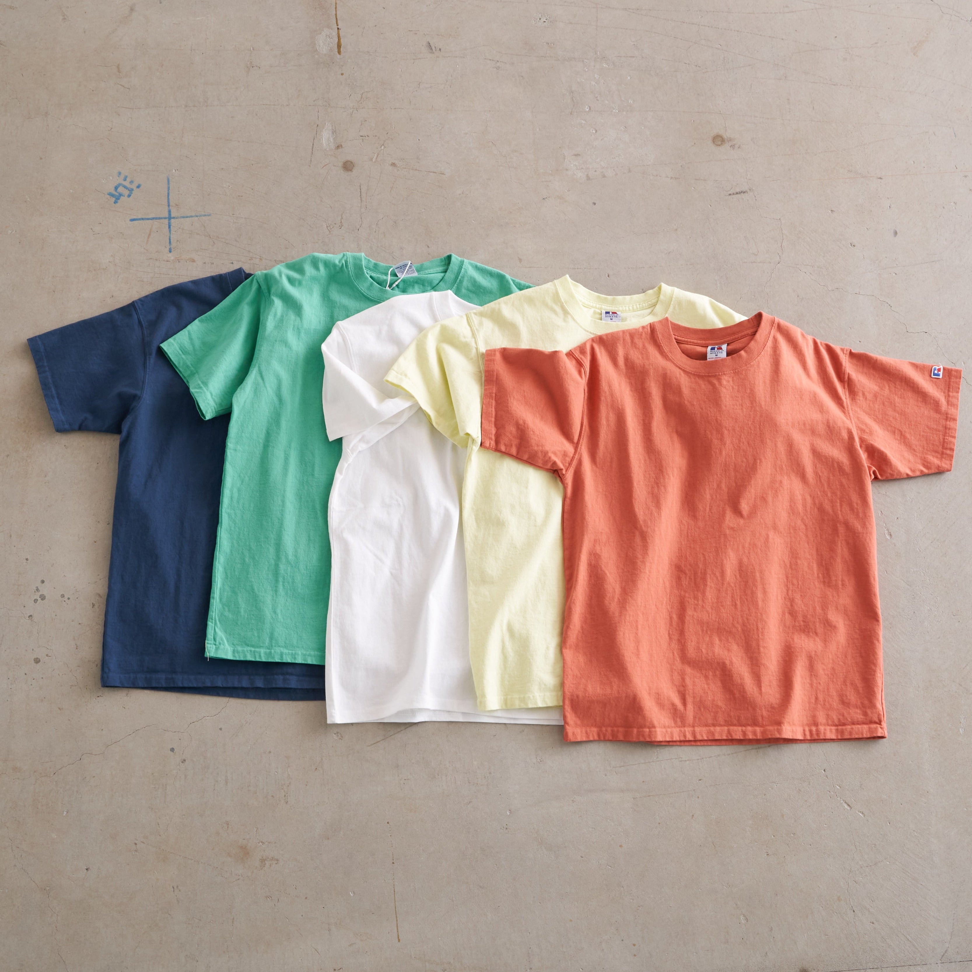 RUSSELL ATHELETIC / Germent Dyed Cotton Jersey S/S T