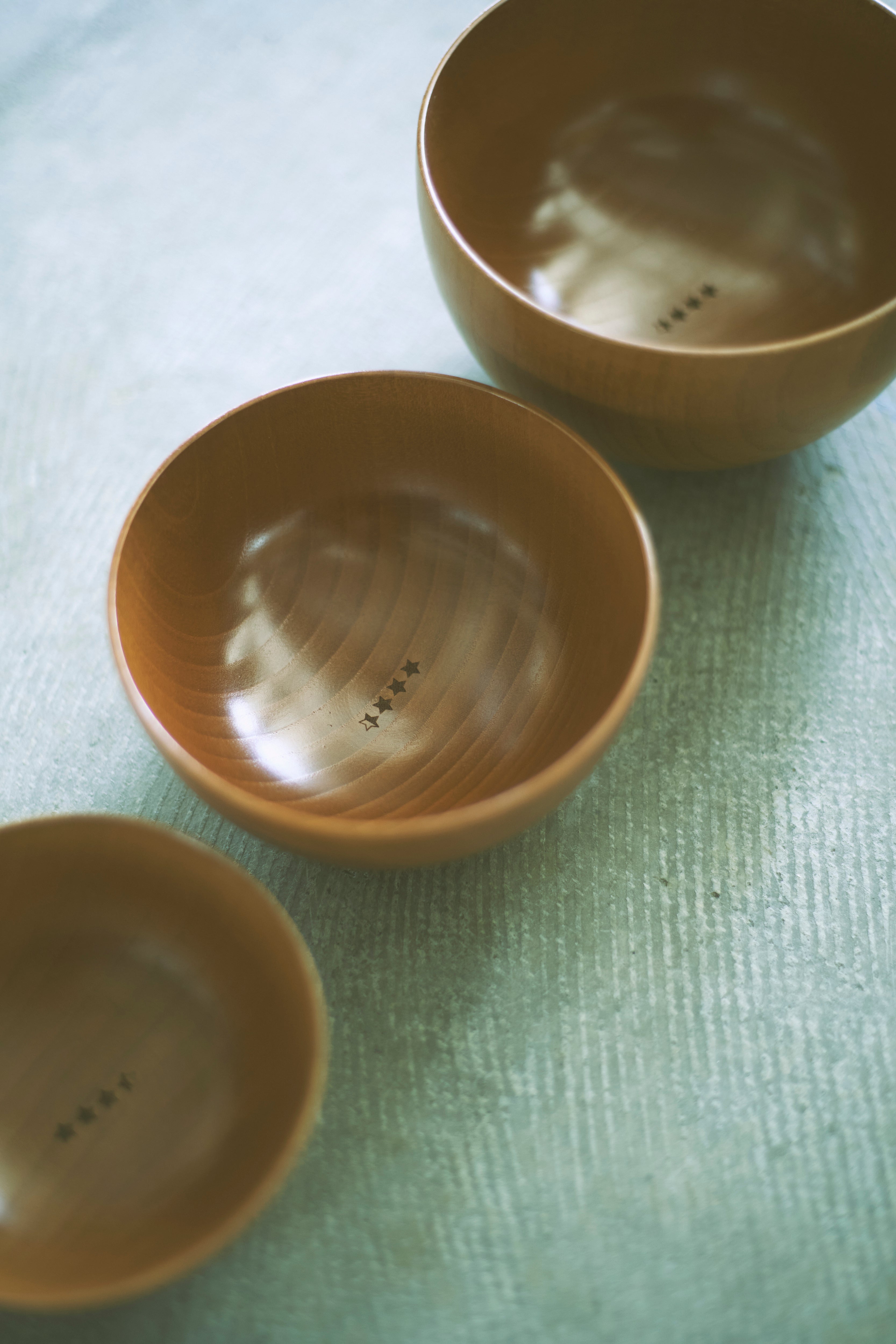 &NUT / WOODEN CAMP BOWL SET OF 3PCS BROWN