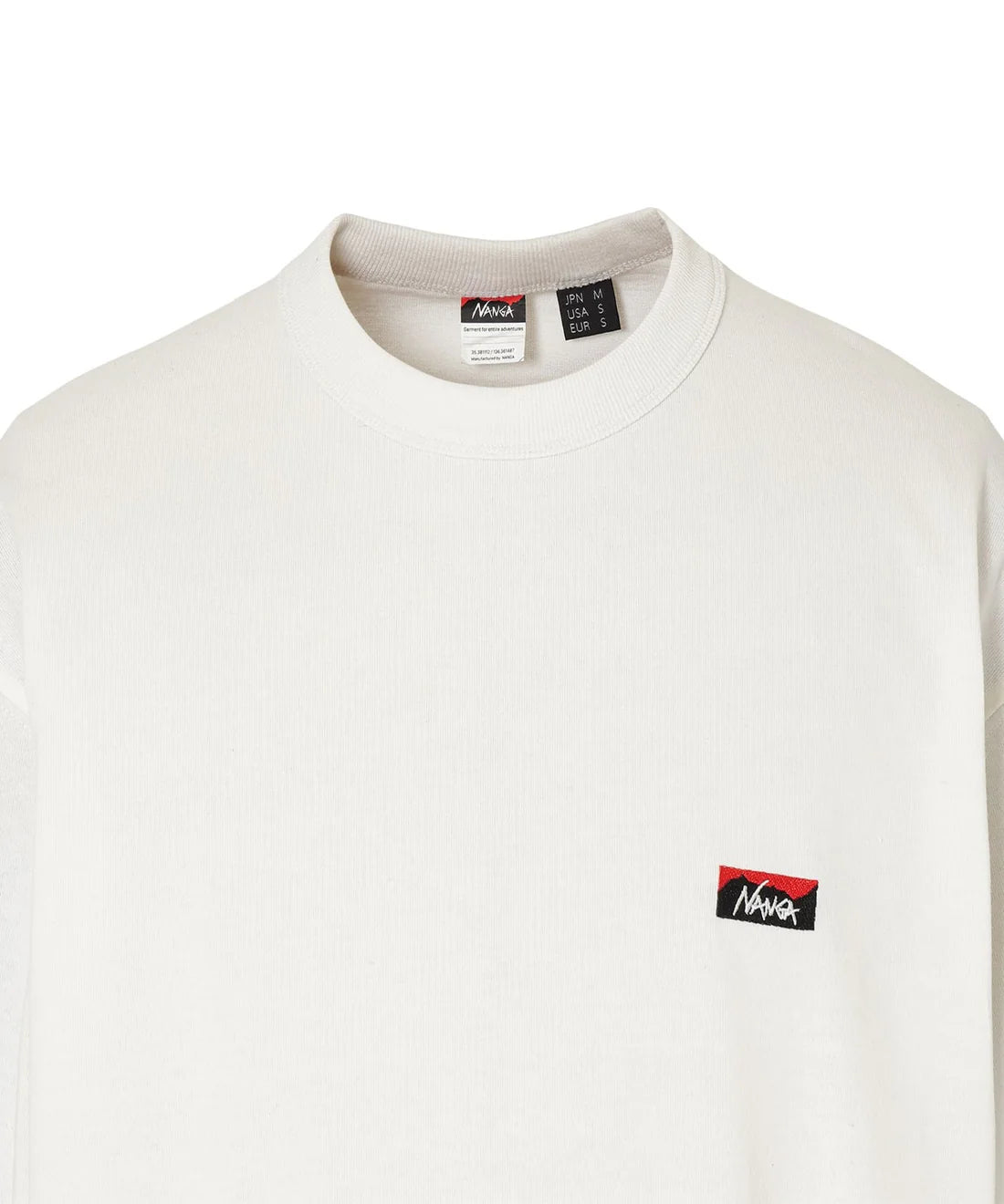 NANGA / ECO HYBRID BOX LOGO EMBROIDERY L/S TEE(UNISEX)