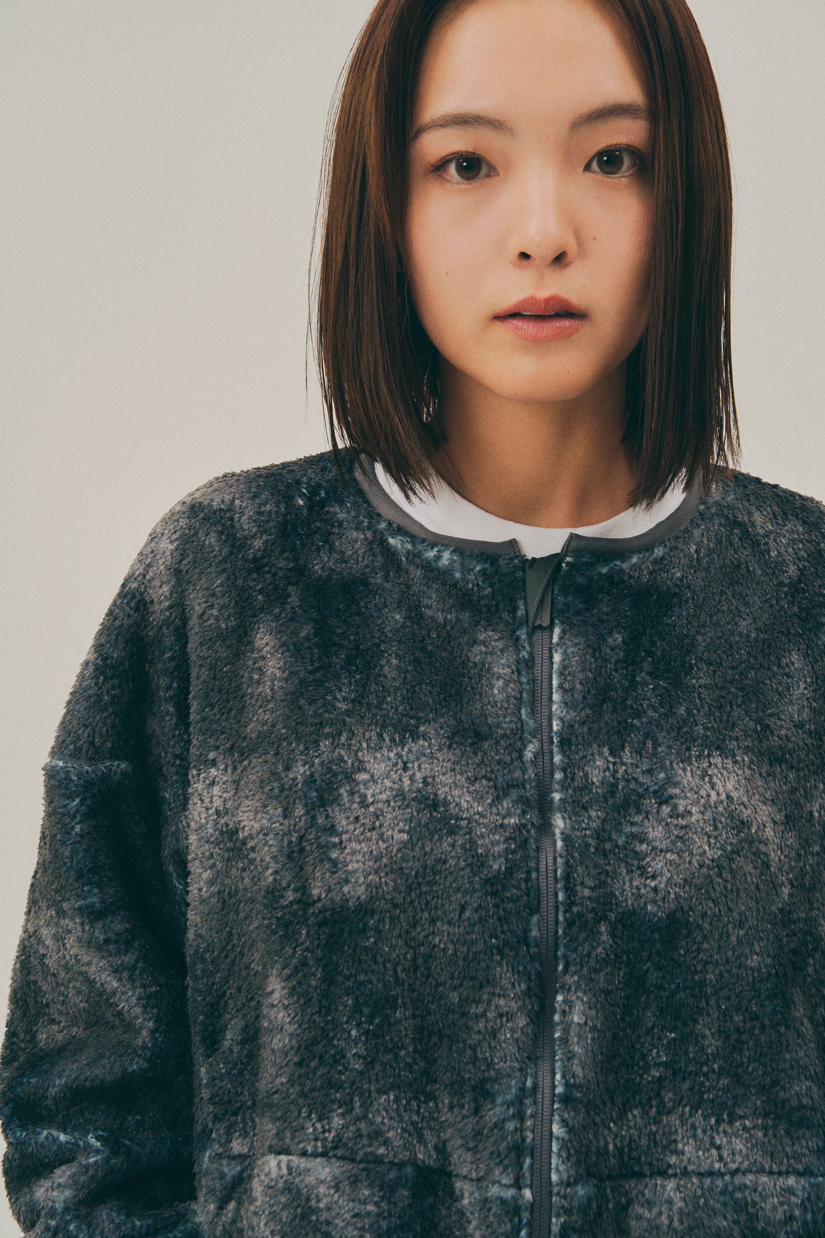 White Mountaineering / ABSTRUCT PATTERN FLEECE BLOUSON