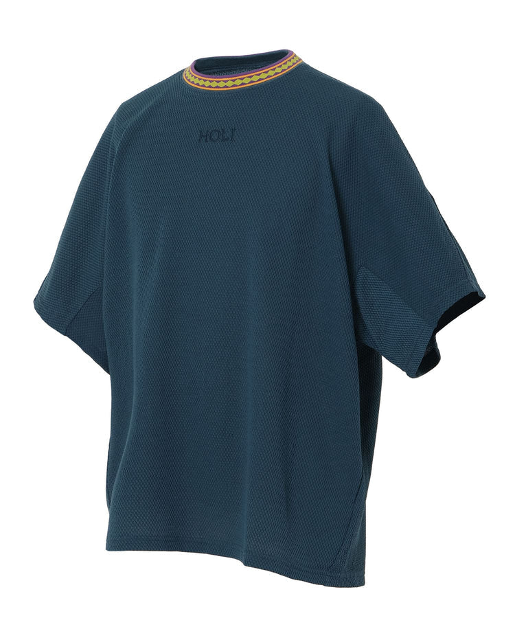NANGA / RINGER COLLAR PANEL TEE