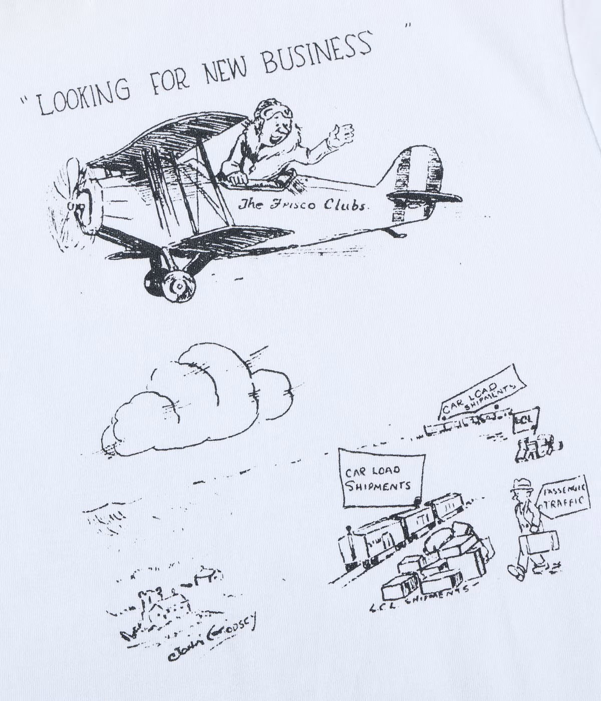 SUGAR CANE / Lot No. SC79584 / 1920's CARTOON T-SHIRT “AMONG OURSELVES”