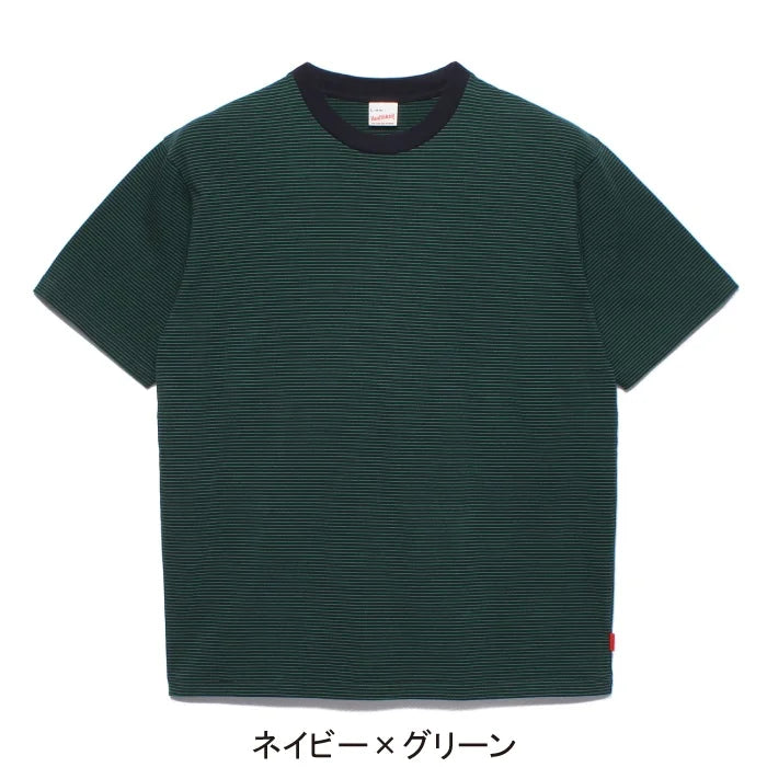 Healthknit / ナローボーダー クルーネック半袖Tシャツ