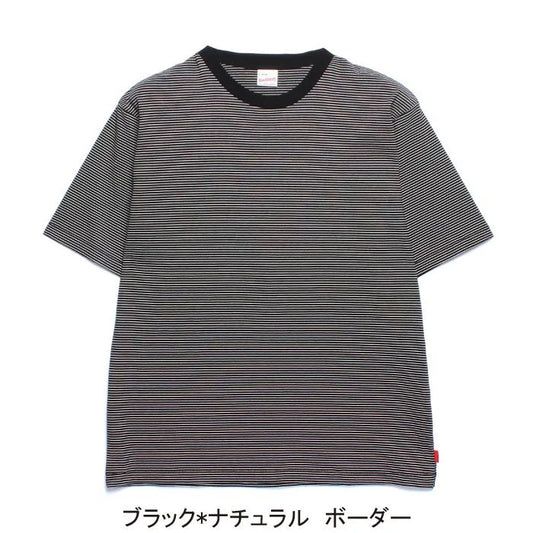 Healthknit / ナローボーダー クルーネック半袖Tシャツ