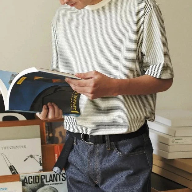 Healthknit / ナローボーダー クルーネック半袖Tシャツ