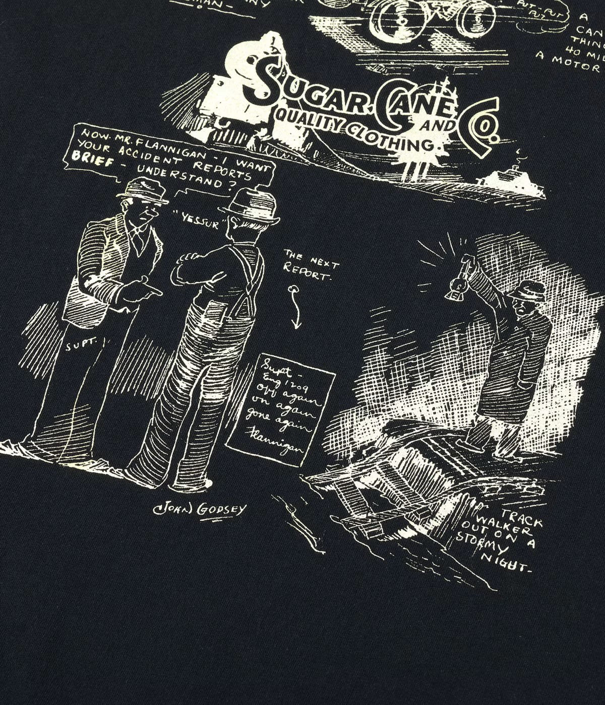 SUGAR CANE / Lot No. SC79584 / 1920's CARTOON T-SHIRT “AMONG OURSELVES”