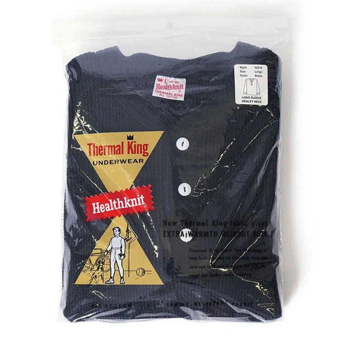 Healthknit / THERMAL KING WAFFLE HENRY NECK L/S