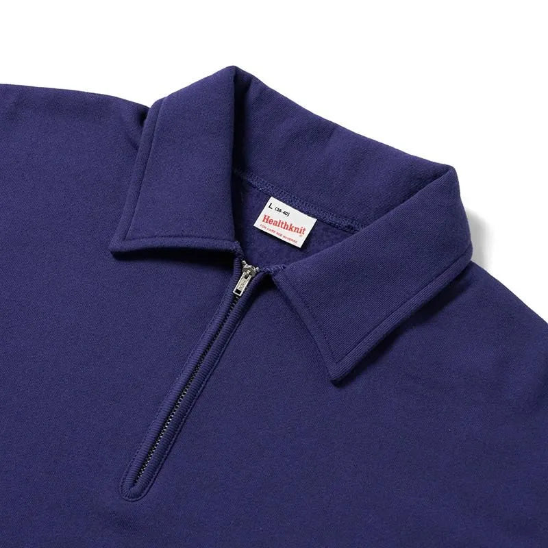 Healthknit / クラシックスウェット 衿付きハーフジップ 長袖