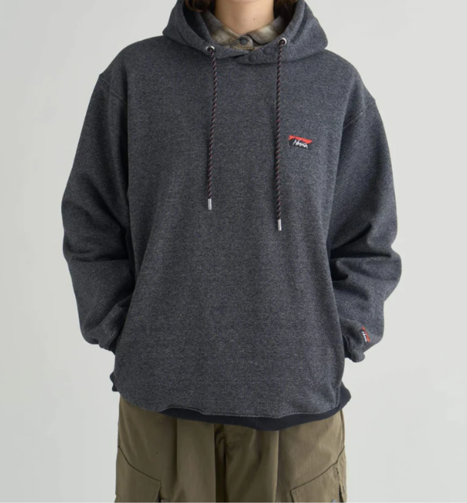 NANGA / ECO HYBRID MINI BOX LOGO EMBROIDERY SWEAT HOODIE