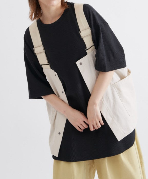 EDIT Gris / ビッグシルエットワッフル半袖Tシャツ