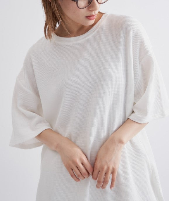 EDIT Gris / ビッグシルエットワッフル半袖Tシャツ
