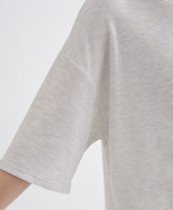 EDIT Gris / ビッグシルエットワッフル半袖Tシャツ