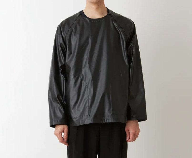 White Mountaineering / W FACE FAUX LEATHER REVERSIBLE PULLOVER
