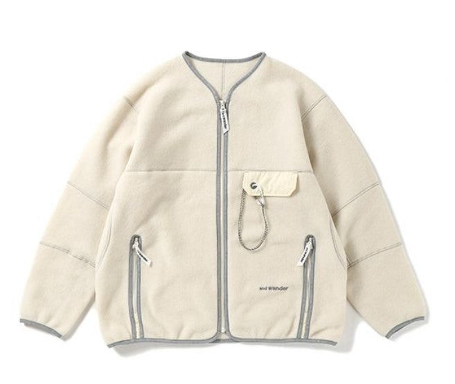 and wander / wool fleece cardigan