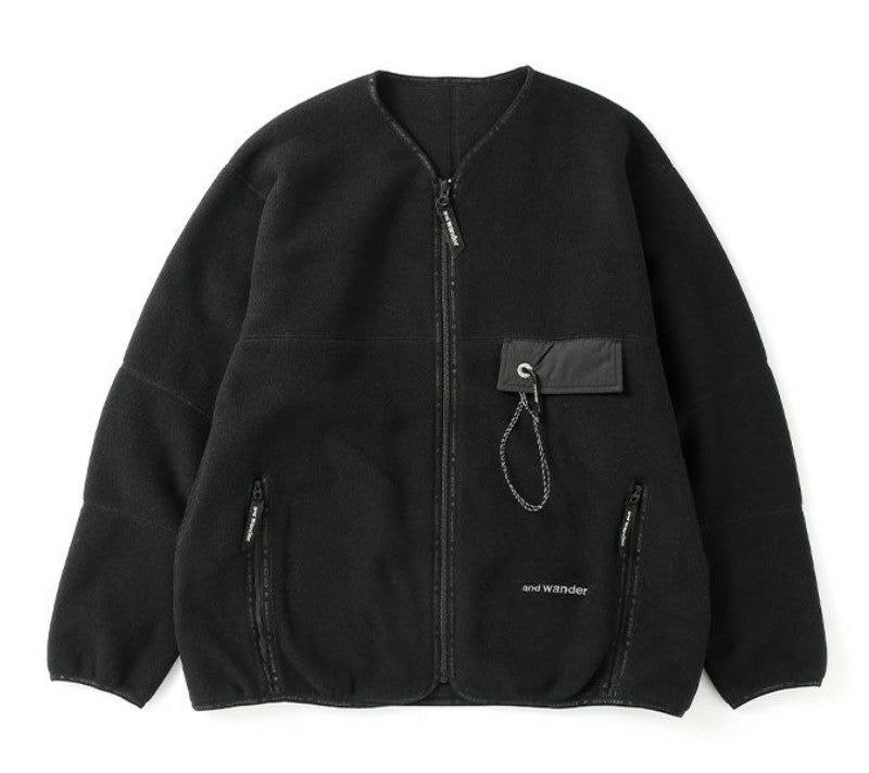 and wander / wool fleece cardigan
