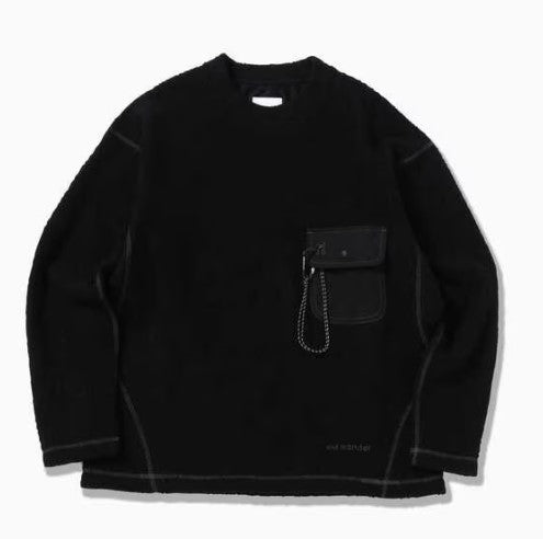 and wander / re wool JQ crew neck