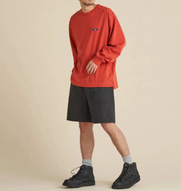 NANGA / ECO HYBRID BOX LOGO EMBROIDERY L/S TEE