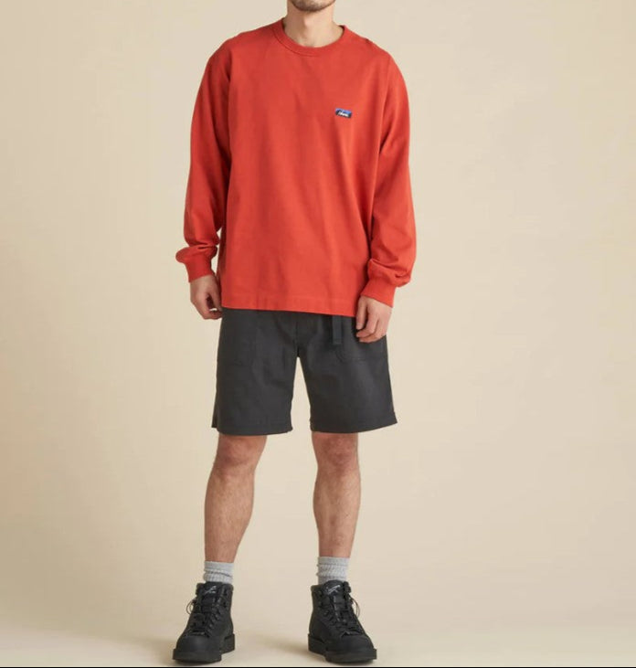 NANGA / ECO HYBRID BOX LOGO EMBROIDERY L/S TEE