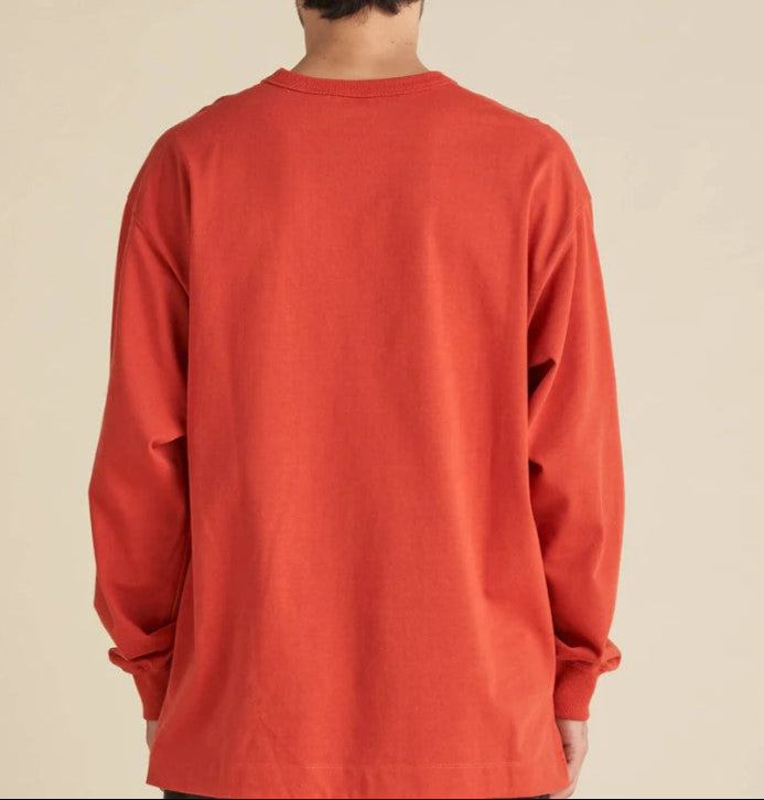 NANGA / ECO HYBRID BOX LOGO EMBROIDERY L/S TEE