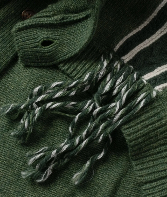 SON OF THE CHEESE / FRINGE KNIT CARDIGAN