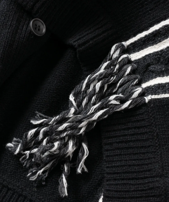 SON OF THE CHEESE / FRINGE KNIT CARDIGAN