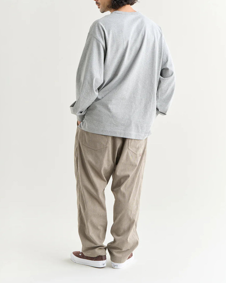 NANGA / ECO HYBRID BOX LOGO EMBROIDERY L/S TEE(UNISEX)