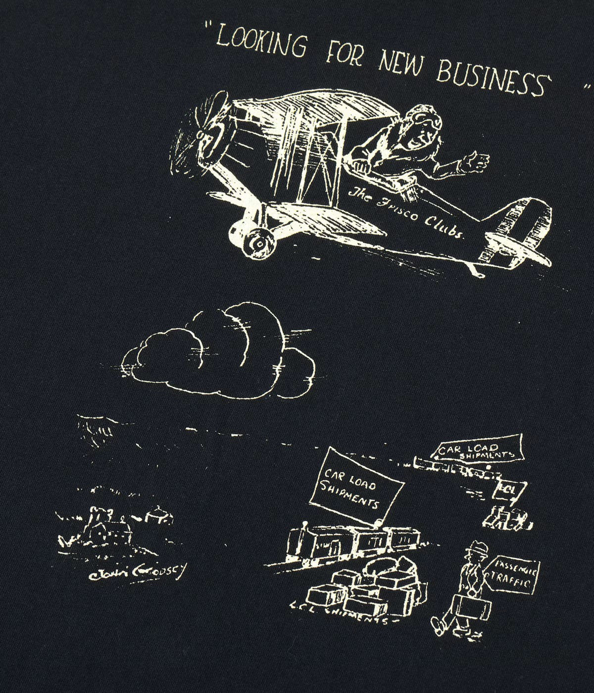 SUGAR CANE / Lot No. SC79584 / 1920's CARTOON T-SHIRT “AMONG OURSELVES”