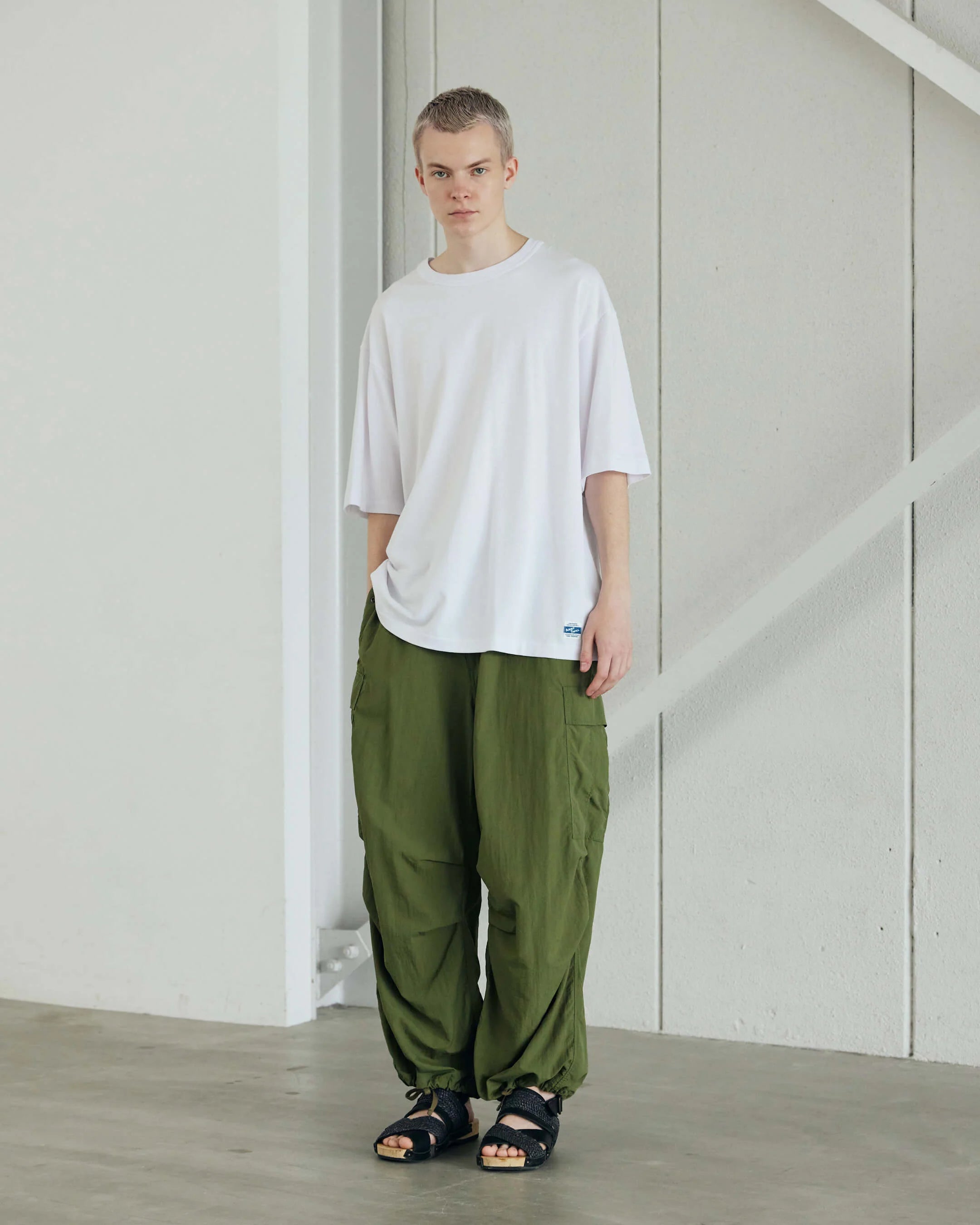 ARMY TWILL / 30/2 OE Half Sleeve Print Tee_AT