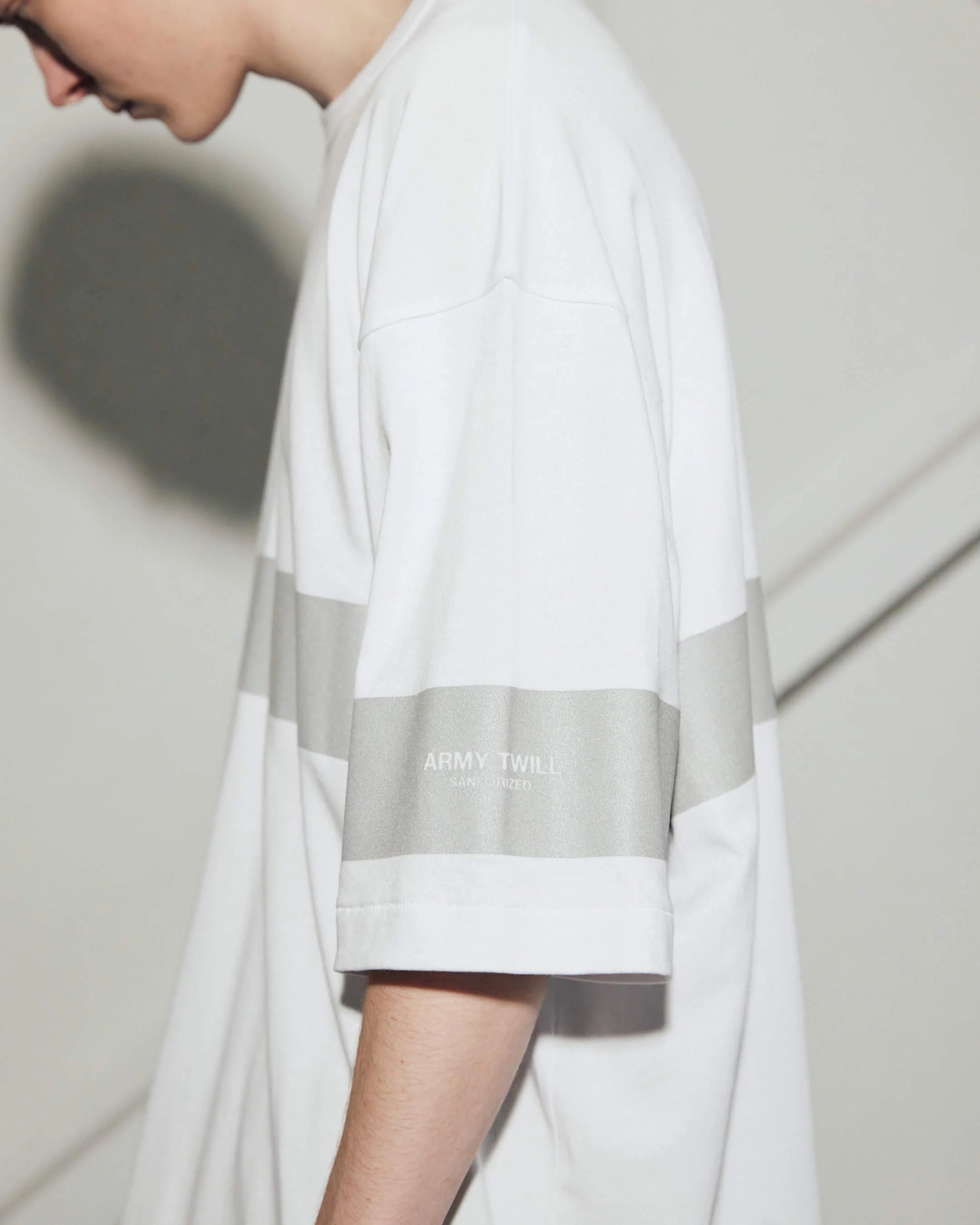 ARMY TWILL / 30/2 OE Half Sleeve Print Tee_Line