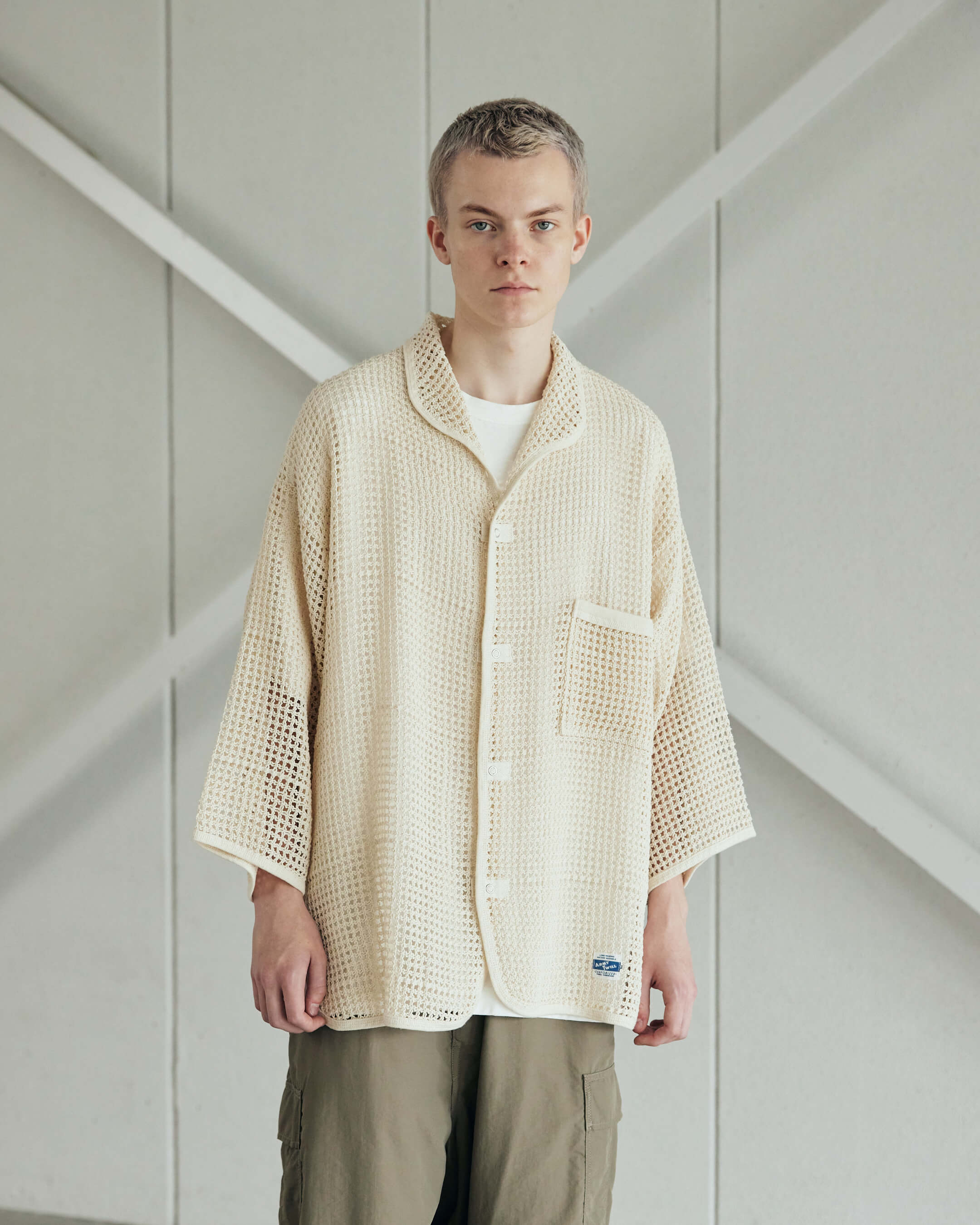 ARMY TWILL / Cotton Mesh Shirt
