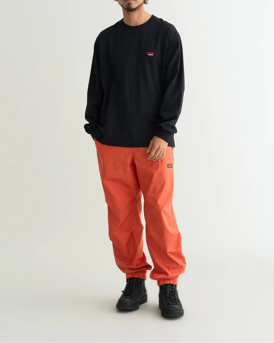 NANGA / ECO HYBRID BOX LOGO EMBROIDERY L/S TEE(UNISEX)
