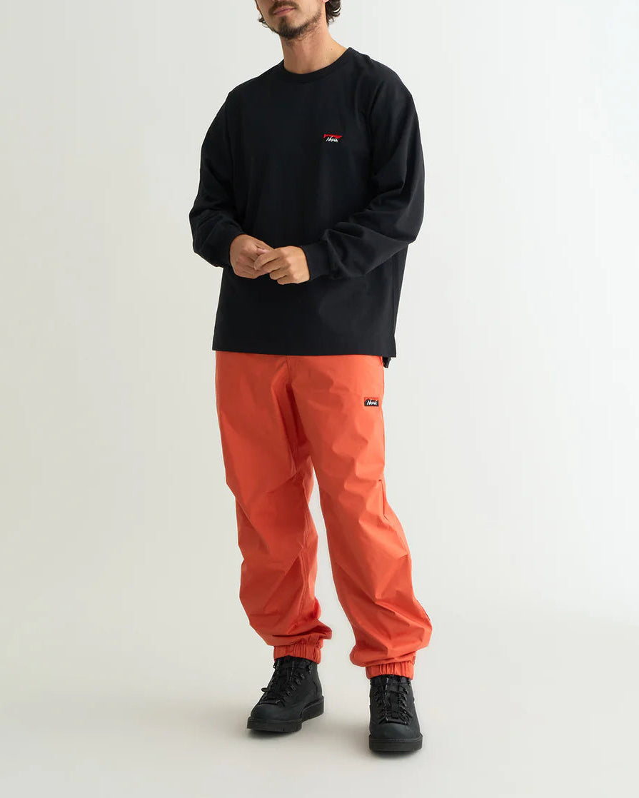 NANGA / ECO HYBRID BOX LOGO EMBROIDERY L/S TEE(UNISEX)