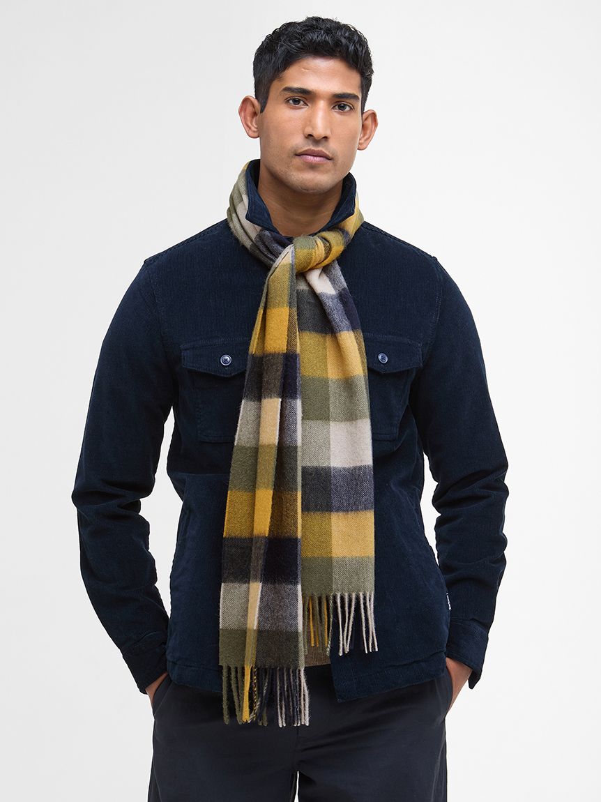 Barbour / lambswool tattersall scarf