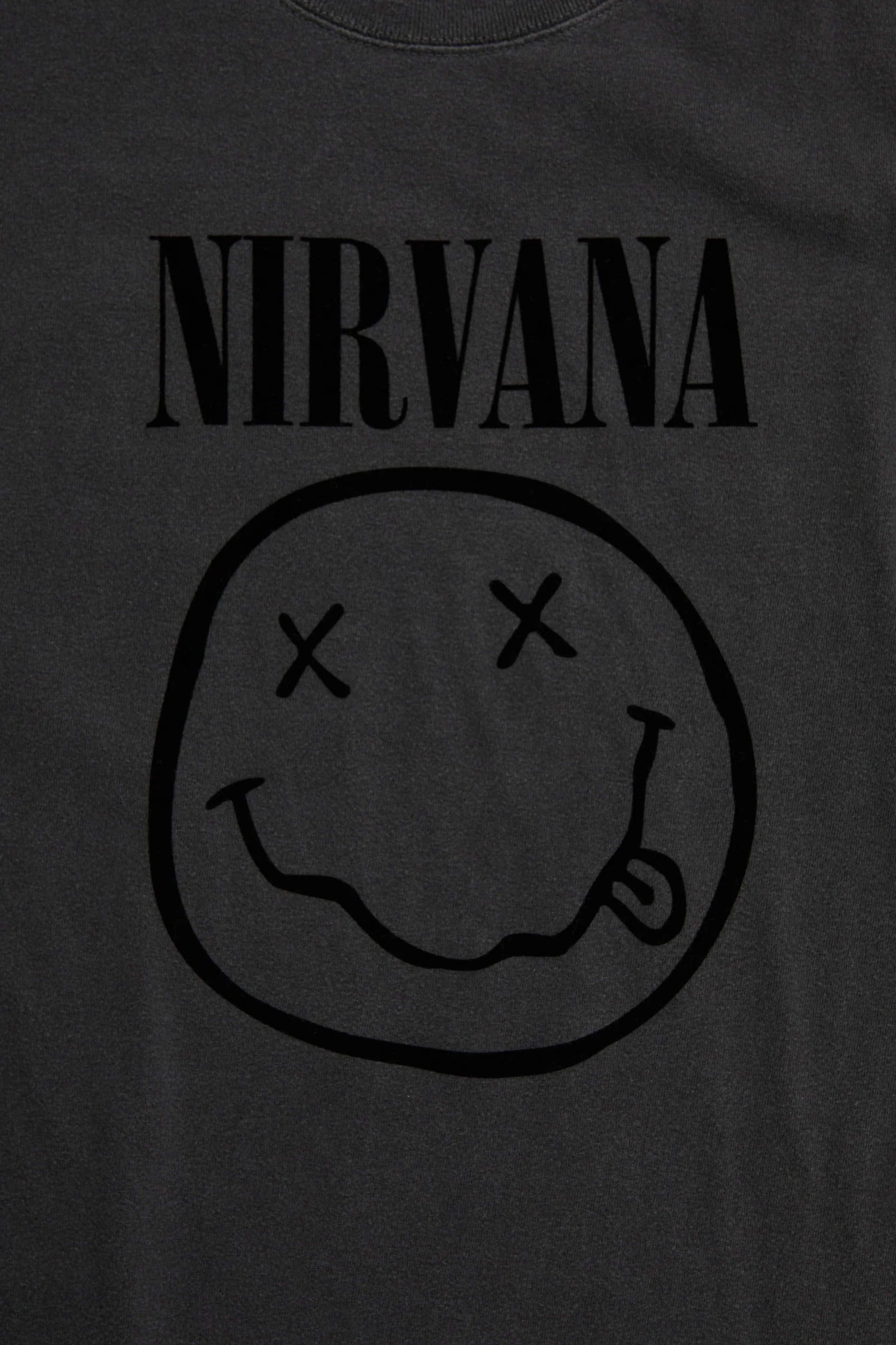 GOOD ROCK SPEED / NIRVANA FLOCKY PRINT T-SHIRT