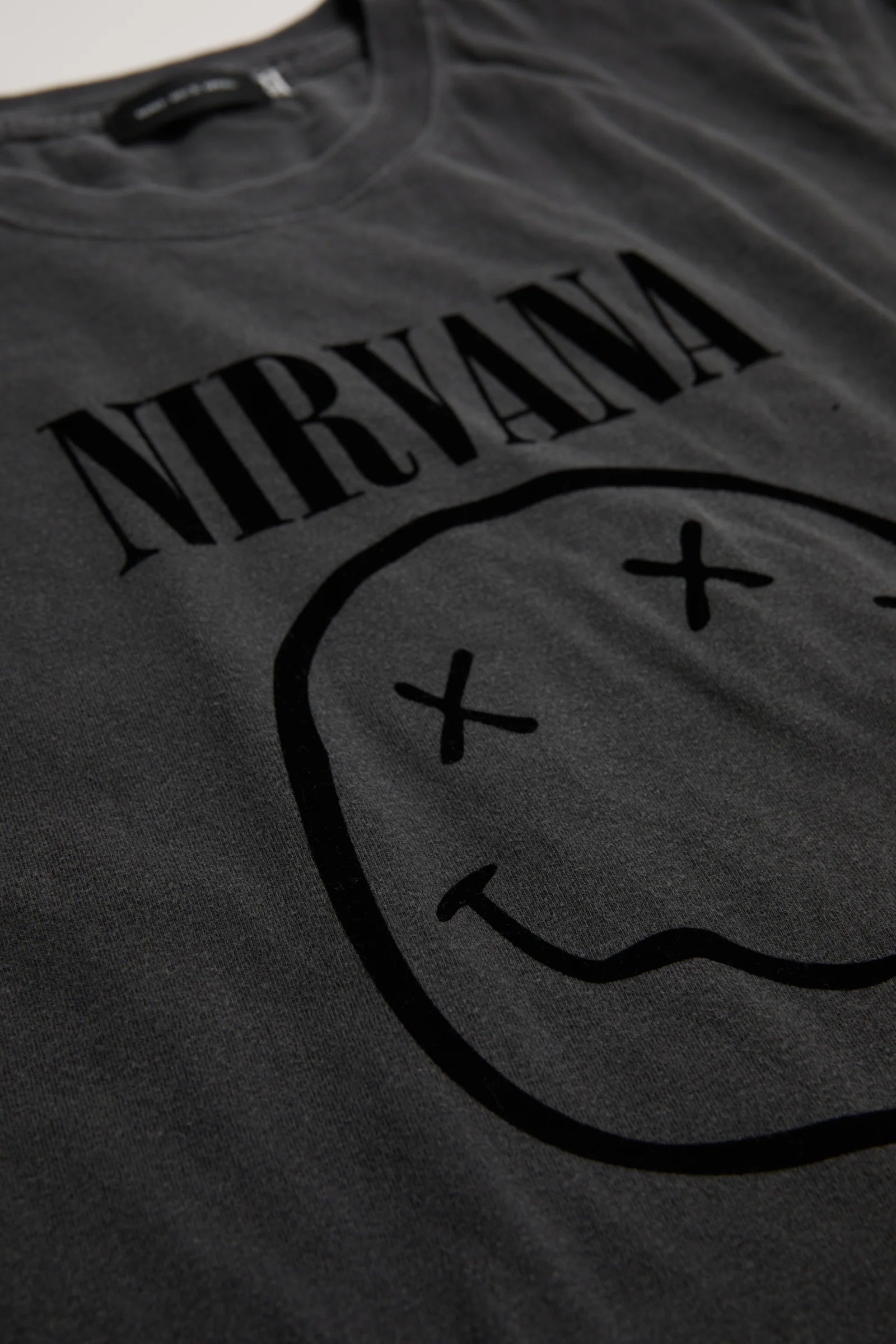GOOD ROCK SPEED / NIRVANA FLOCKY PRINT T-SHIRT