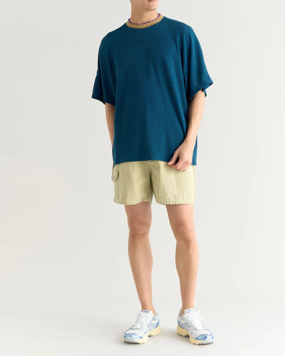 NANGA / RINGER COLLAR PANEL TEE