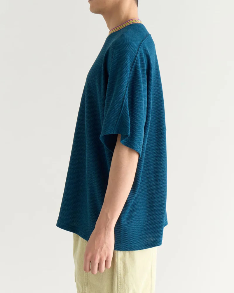 NANGA / RINGER COLLAR PANEL TEE