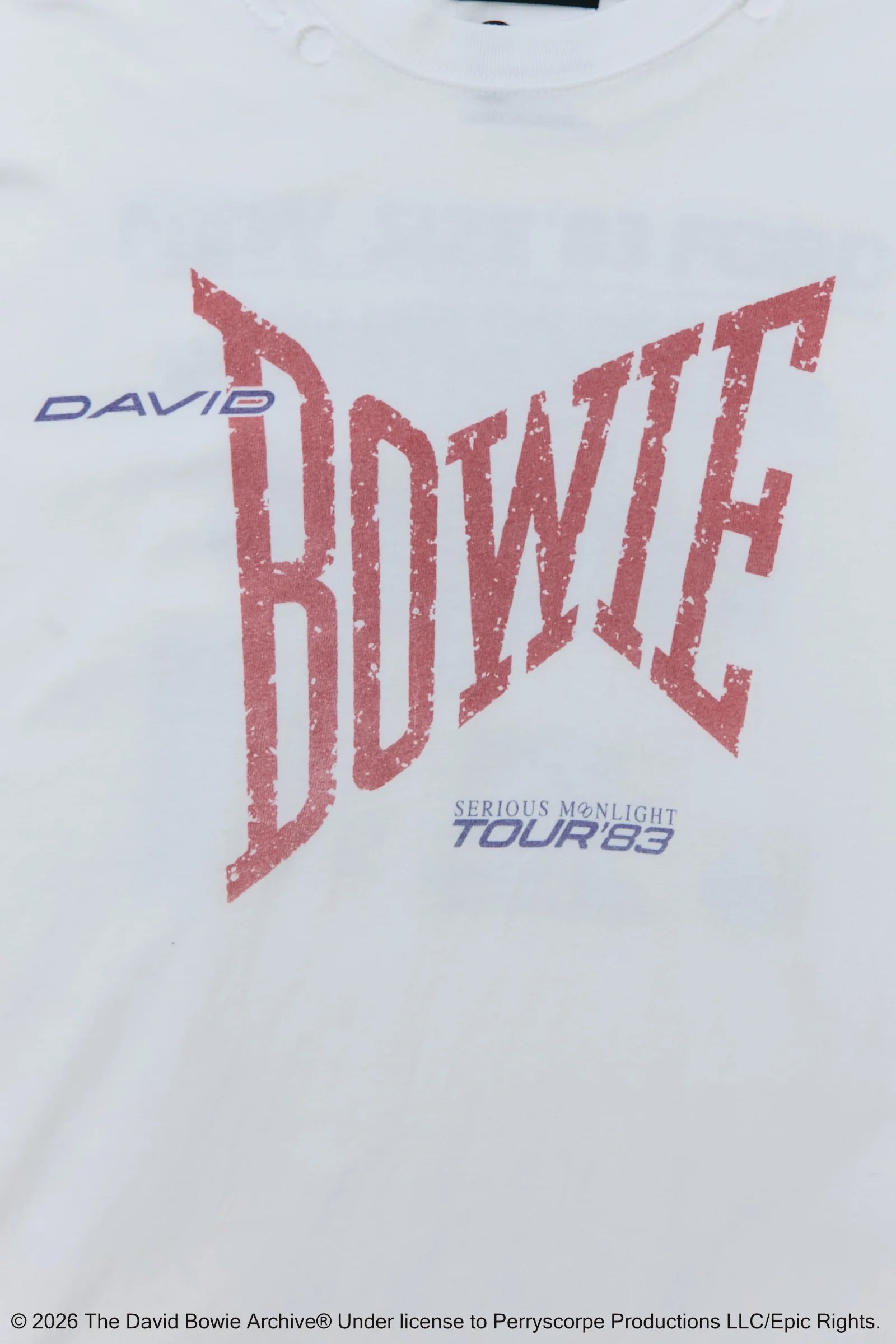 GOOD ROCK SPEED/ DAVID BOWIE DISTRESSED T-SHIRT