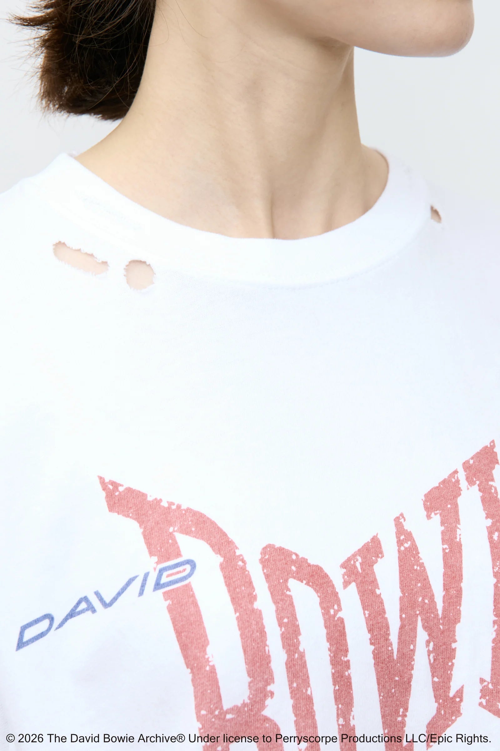 GOOD ROCK SPEED/ DAVID BOWIE DISTRESSED T-SHIRT