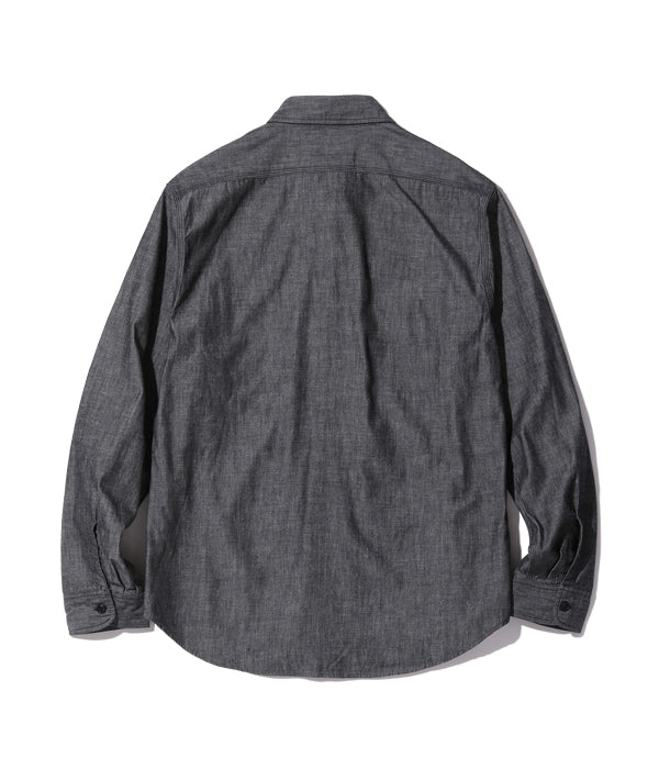 SUGAR CANE / BLACK CHANBRAY WORK SHIRTS L/S