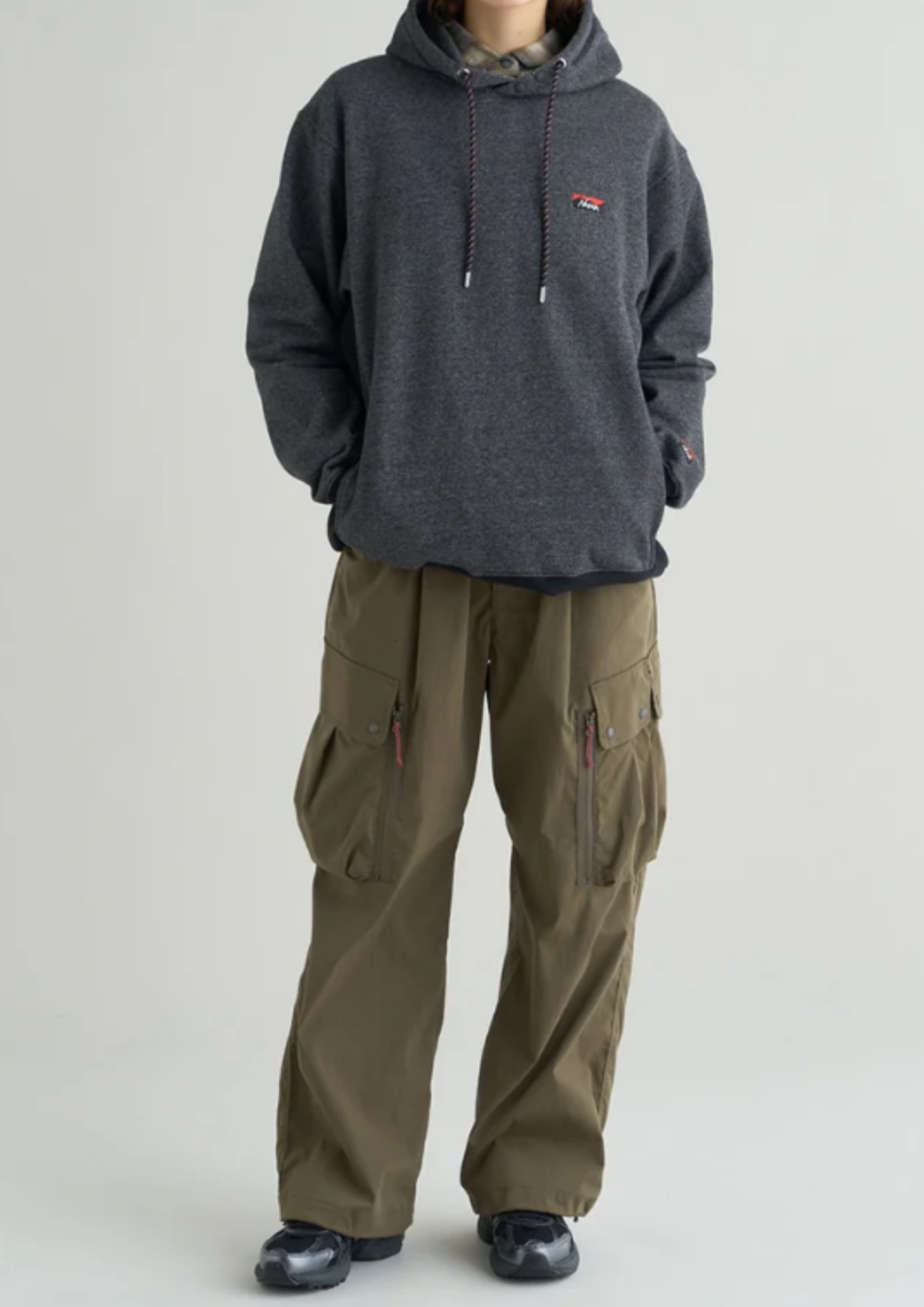 NANGA / ECO HYBRID MINI BOX LOGO EMBROIDERY SWEAT HOODIE