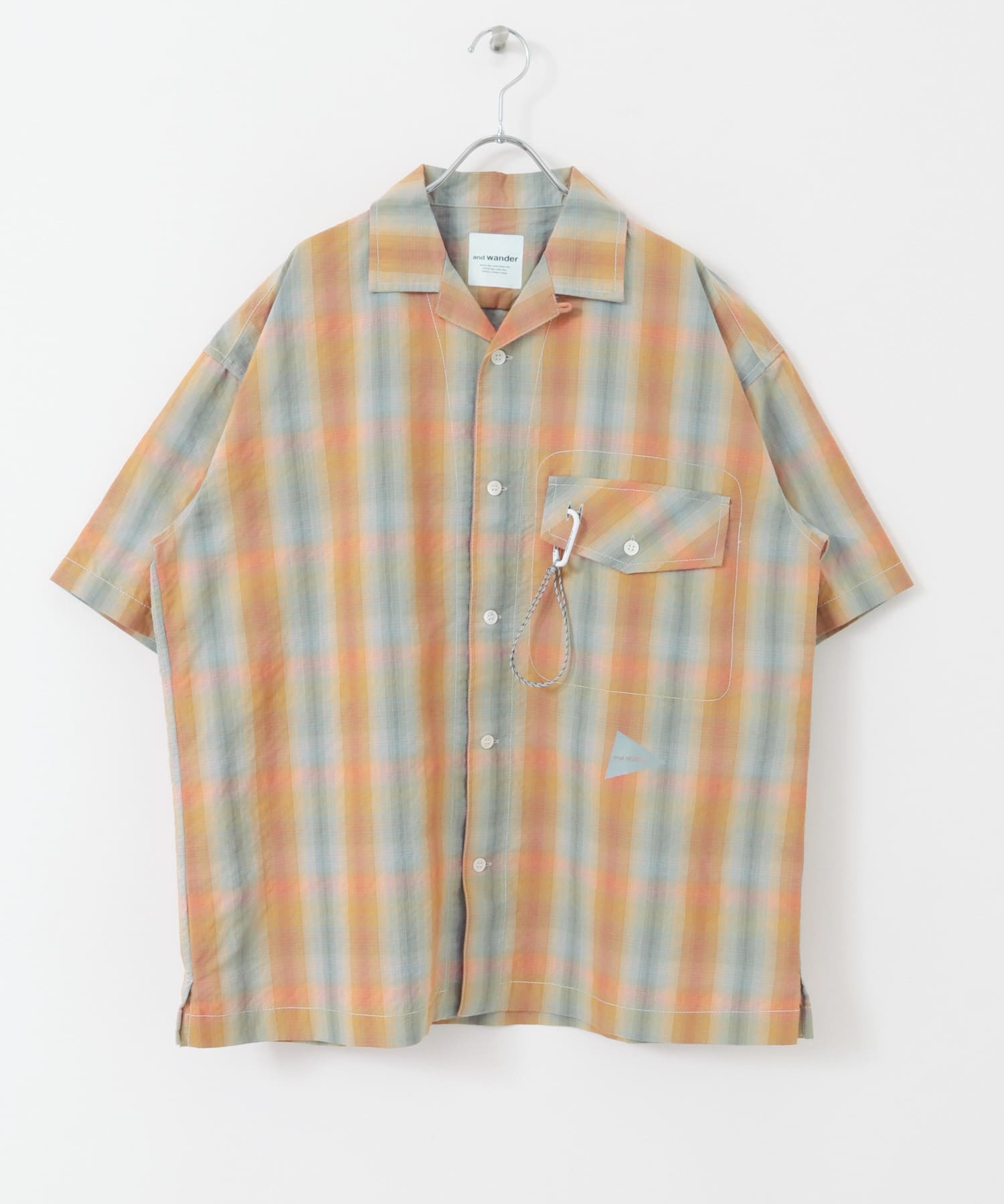 and wander / dry check open SS shirt