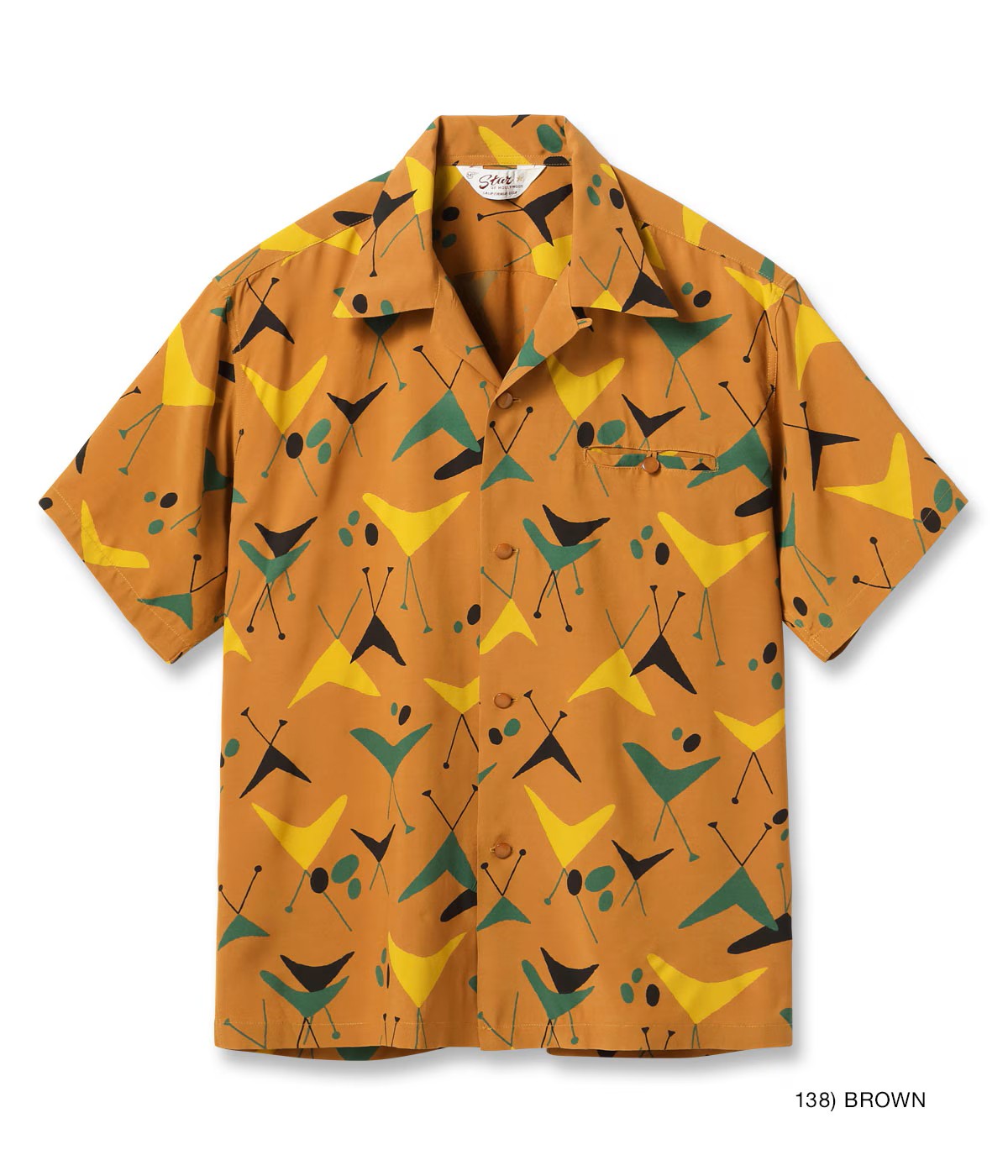 STAR OF HOLLYWOOD / Lot No. SH39492 / HIGH DENSITY RAYON OPEN SHIRT “ATOMIC”