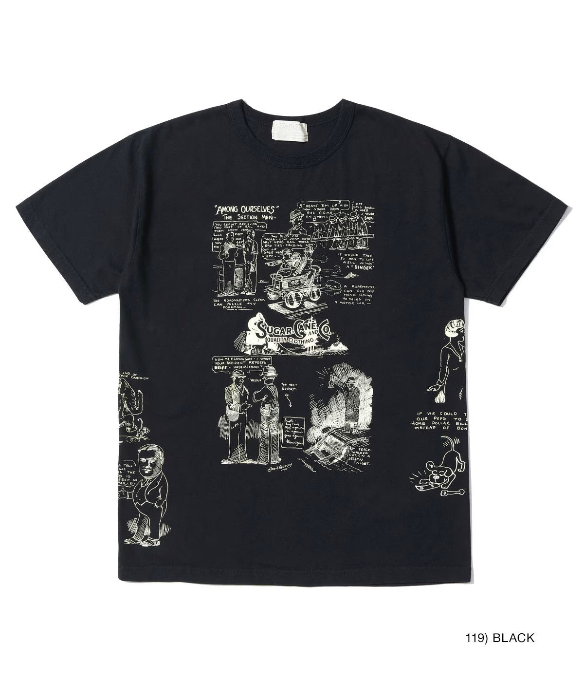 SUGAR CANE / Lot No. SC79584 / 1920's CARTOON T-SHIRT “AMONG OURSELVES”