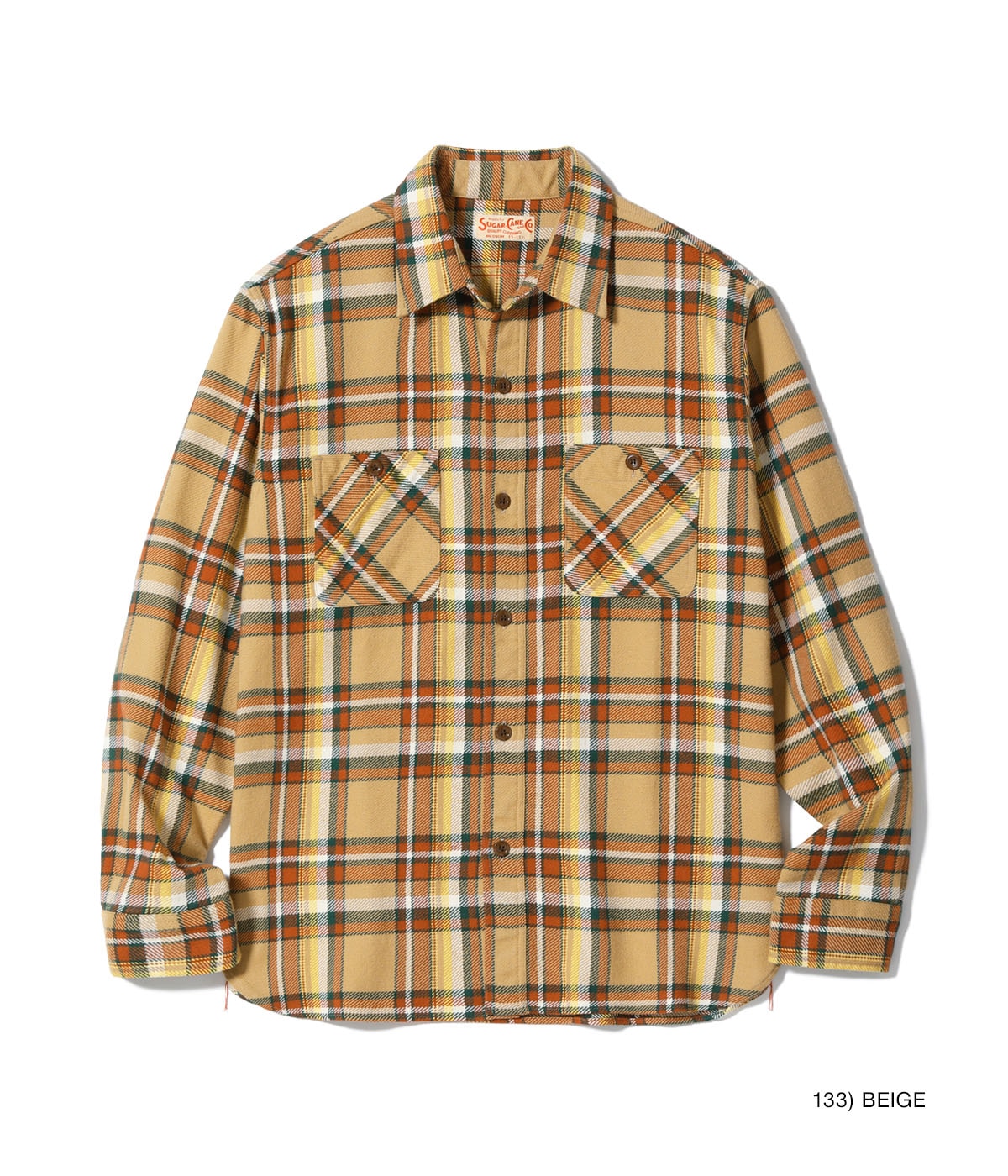 SUGAR CANE / Lot No. SC29565 / TWILL CHECK WORK SHIRT