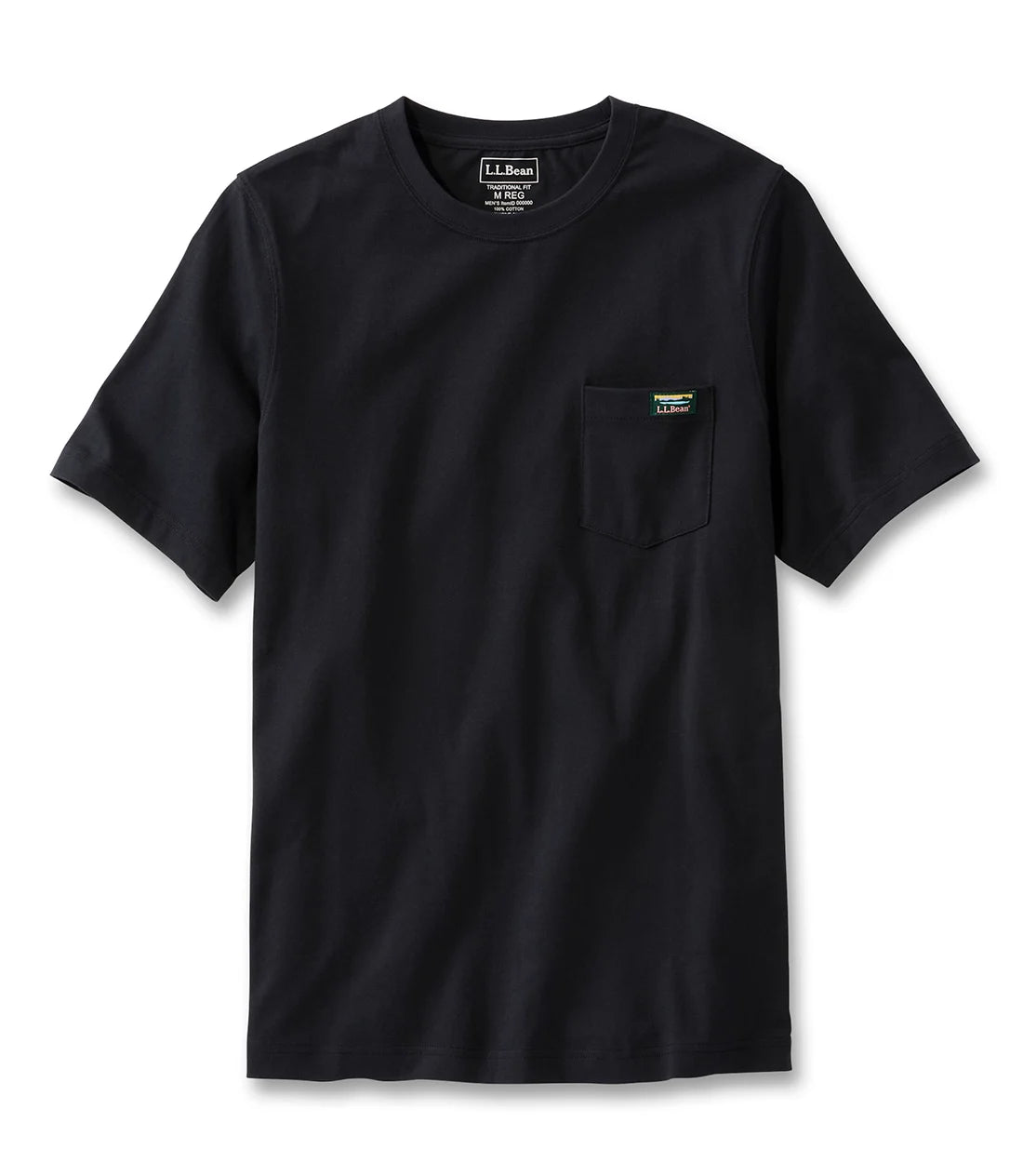 L.L.Bean / Men's Japan Fit Carefree Unshrinkable Tee, Short-Sleeve with Pocket Katahdin Logo
