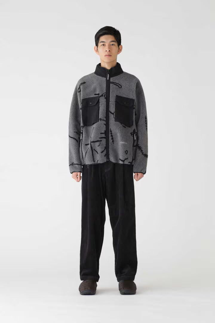 and wander / Daijiro OHARA map key boa jacket